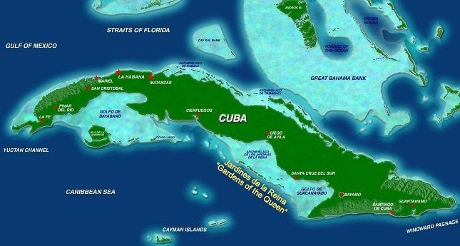 Jardines de la reina Cuba - Turismo Cubano 1 cuba_country-map