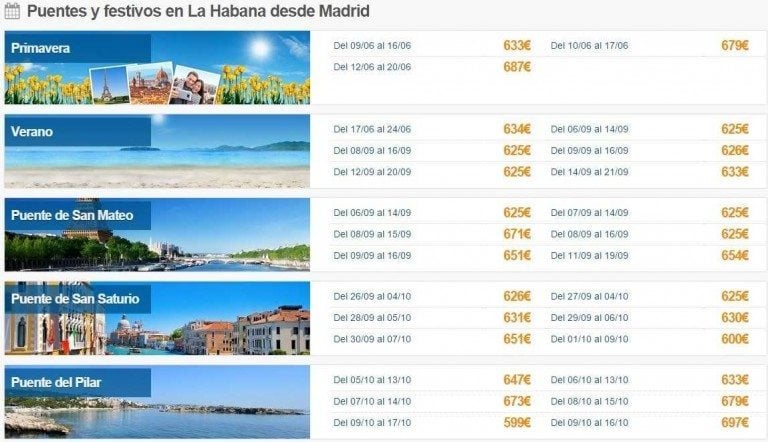 Oferta de Viaje a Cuba con Iberia
