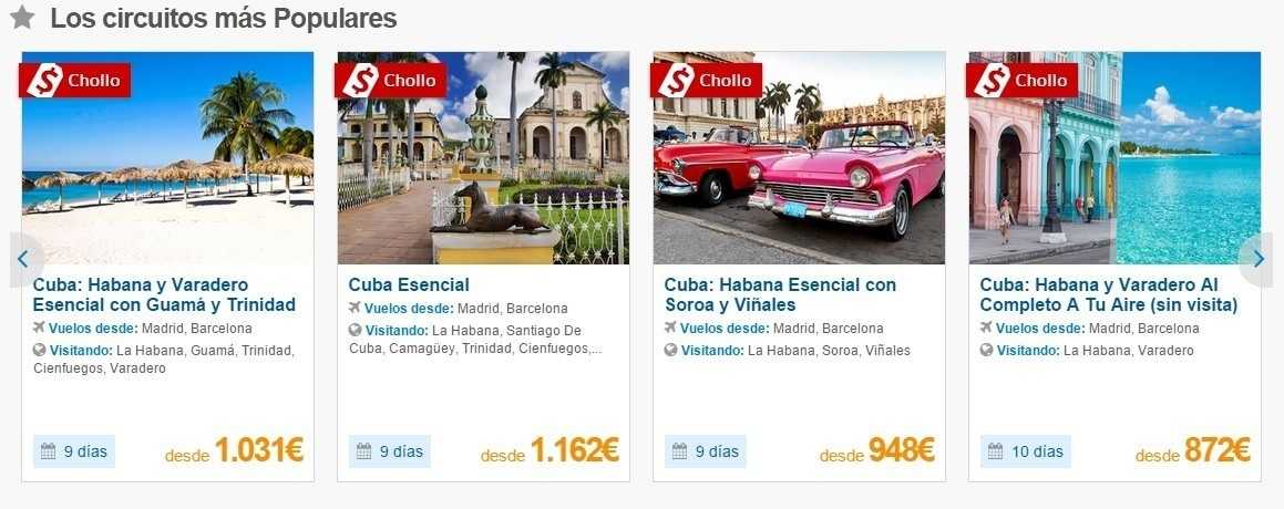 Oferta y Chollos de viajes a Cuba