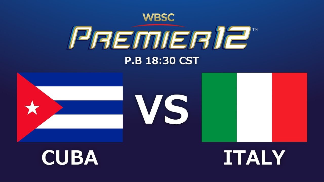 Béisbol Premier 12 síguelo en VIVO (5° Juego) Cuba VS Italia