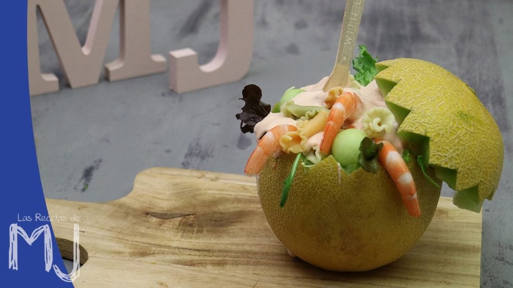 ENSALADA DE PASTA CON MELÓN Y LANGOSTINOS / RECETA DEL DÍA