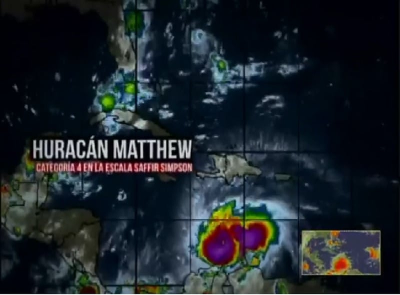 ¡Último minuto! Detalles de la trayectoria de la tormenta tropical Matthew