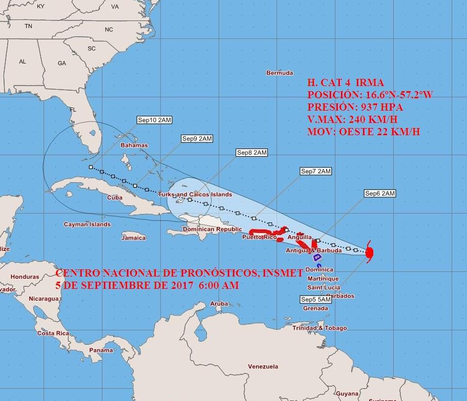 HURACÁN IRMA / AVISO DE CICLÓN TROPICAL No. 10 1 huracán irma