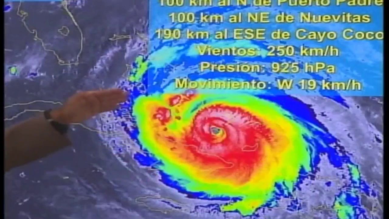 ÚLTIMO INFORME METEOROLÓGICO POR EL DR. JOSÉ RUBIERA 7:00 PM (08/09/2017)