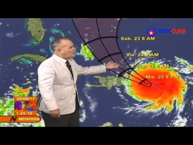 ÚLTIMA INFORMACIÓN DEL HURACÁN MARÍA (CATEGORÍA 4) / EL TIEMPO EN CUBA 1:20 PM (20/09/2017)