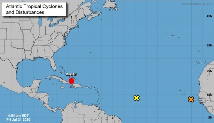 HURACÁN ISAÍAS AZOTA AL GRUPO SUR DE LAS BAHAMAS / AVISO DE CICLÓN TROPICAL NO. 6