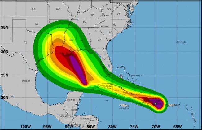 AVISO DE CICLÓN TROPICAL NO. 9 TORMENTA TROPICAL LAURA HA GANADO ALGO EN INTENSIDAD Y APROXIMÁNDOSE A LA REGIÓN ORIENTAL DE CUBA.
