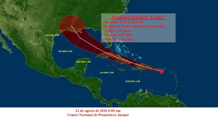 ESTADO MAYOR DE LA DEFENSA CIVIL DE CUBA EMITE SU AVISO DE ALERTA TEMPRANA NÚMERO UNO / TORMENTA TROPICAL LAURA