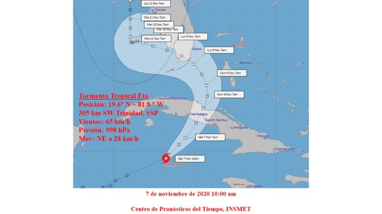 ETA SE CONVIERTE EN TORMENTA TROPICAL / AVISO DE CICLÓN TROPICAL NO. 17