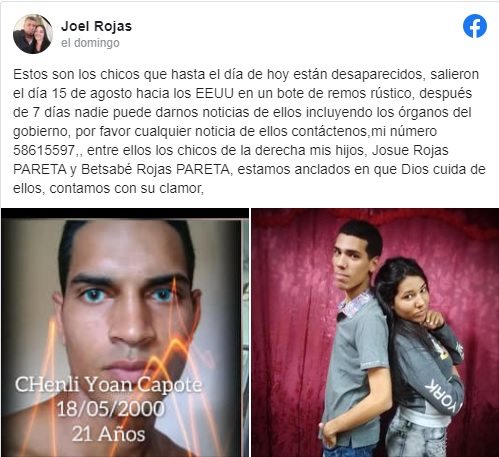 Padre cubano pide ayuda para localizar a 4 balseros cubanos desaparecidos Padre cubano pide ayuda para localizar a 4 balseros cubanos desaparecidos