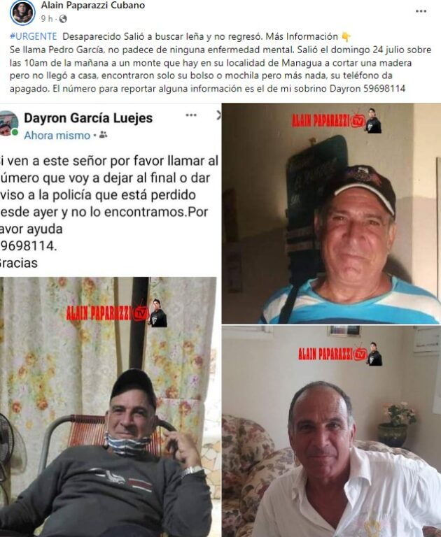 Desaparece cubano residente en Madruga, Mayabeque, salió el domingo a cortar leña y no regresó