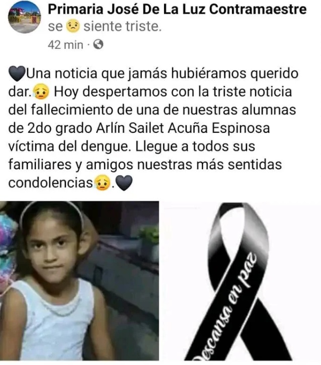 Muere otra niña por dengue hemorrágico en Cuba