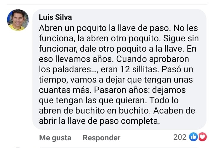 Luis Silva al gobierno cubano: «acaben de abrir la llave de paso completa»