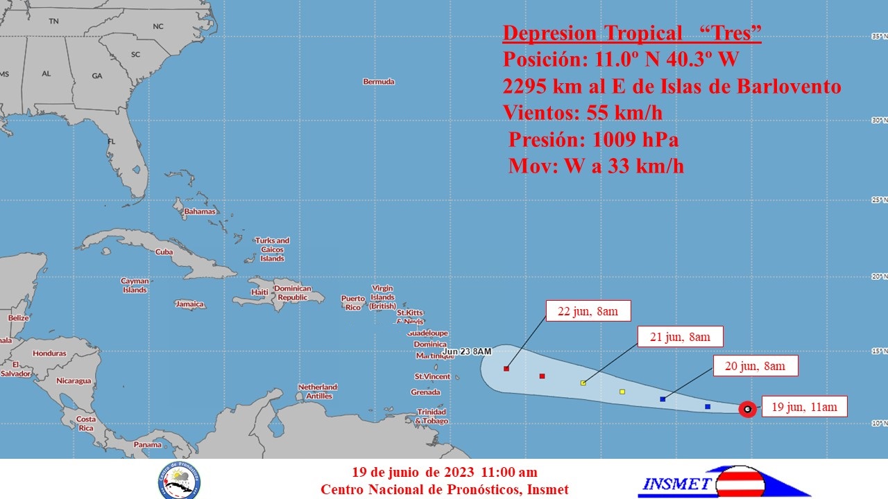 Aviso 1: Se forma la depresión tropical Tres….