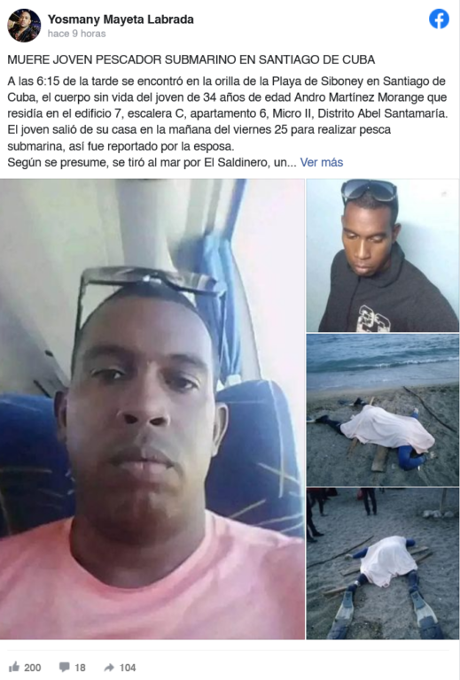 Encuentran muerto a pescador submarino en Santiago de Cuba