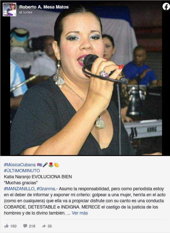 Vocalista de la Original de Manzanillo recibe botellazo en concierto en Ciego de Ávila Vocalista de la Original de Manzanillo recibe botellazo en concierto en Ciego de Ávila