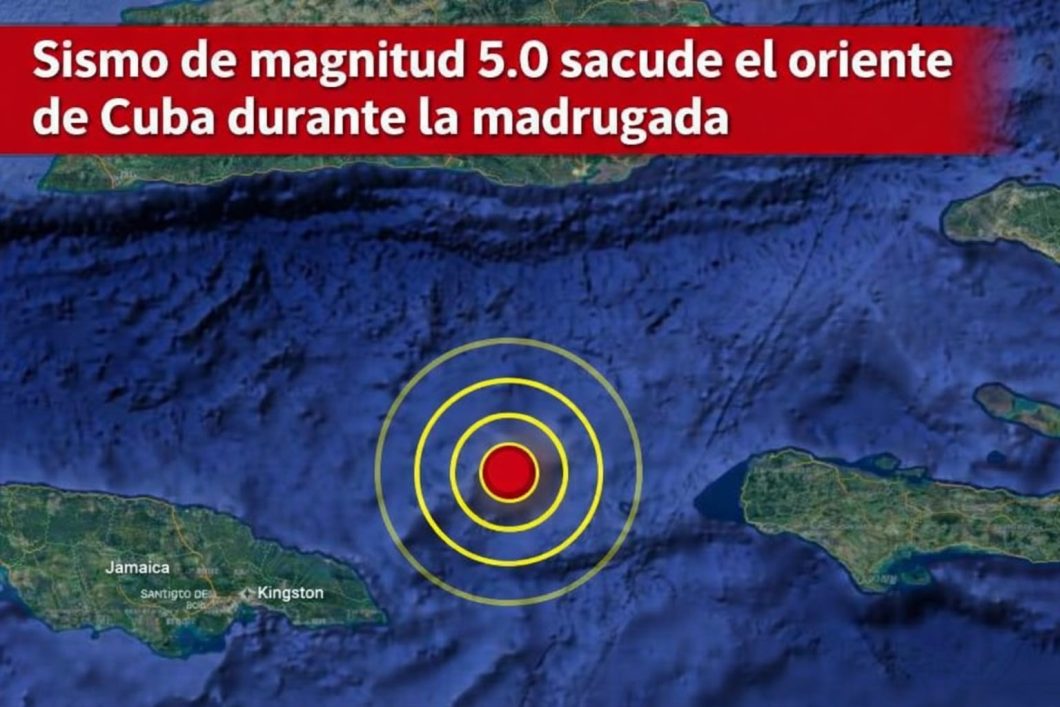 Sismo de magnitud 5.0 sacude el oriente de Cuba durante la madrugada