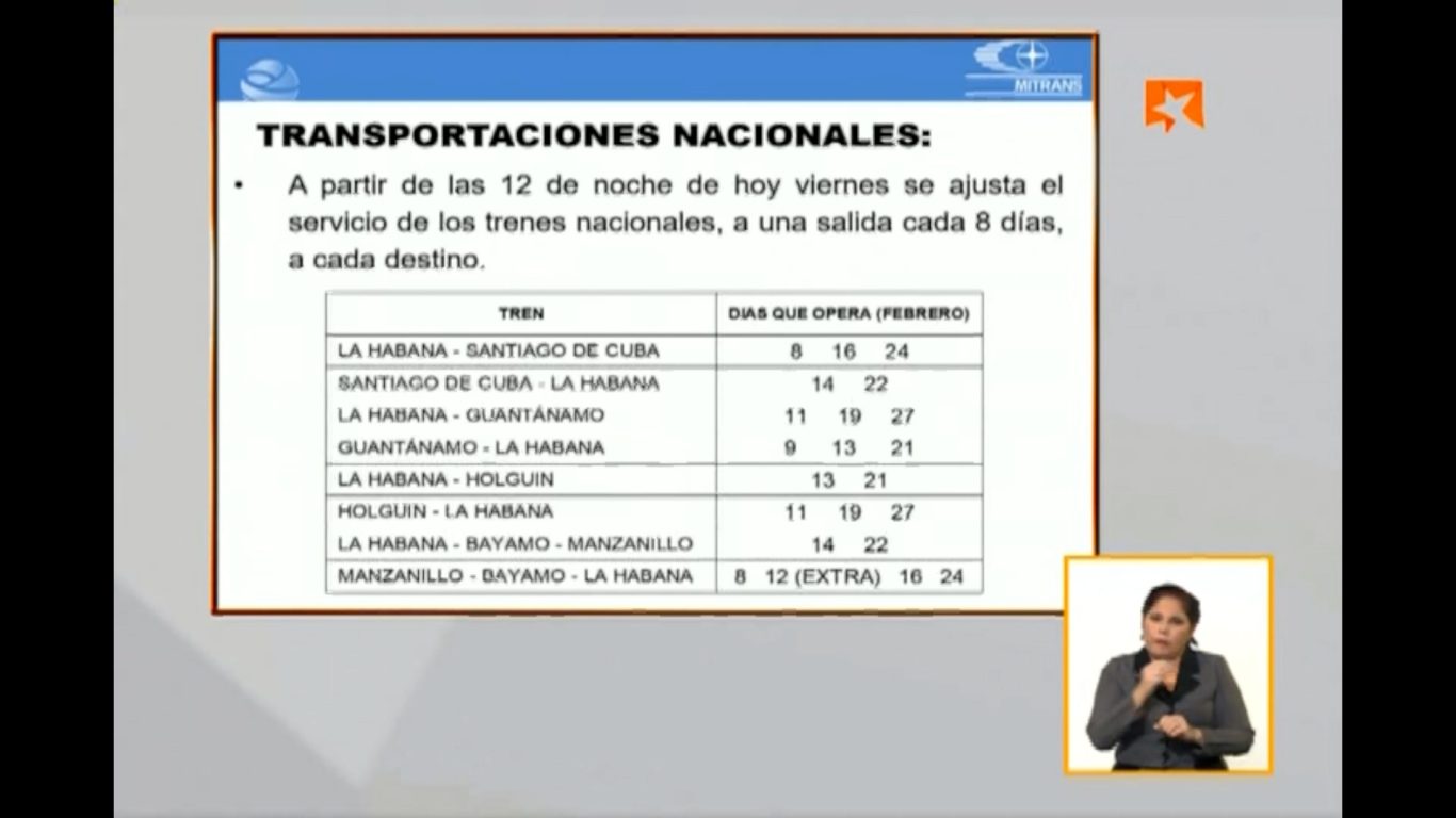 «Transporte en Cuba: Trenes cada 8 días y reducción de ómnibus por crisis de combustible»